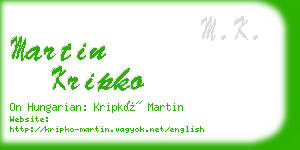 martin kripko business card